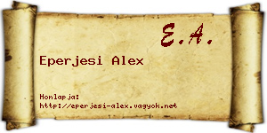 Eperjesi Alex névjegykártya
