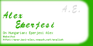 alex eperjesi business card